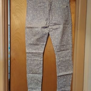 7 for all mankind cropped blue/white jeans